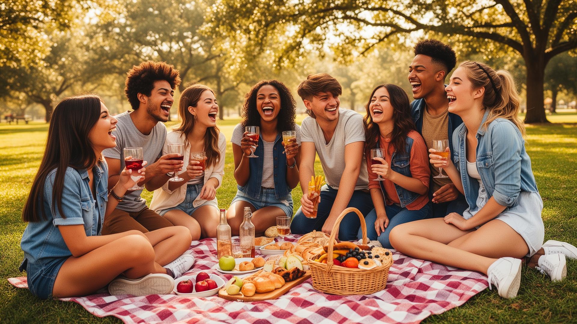 Friends having fun together